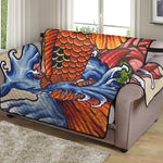 Japanese Koi Fish Tattoo Print Loveseat Protector