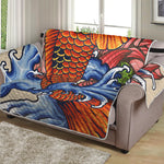 Japanese Koi Fish Tattoo Print Loveseat Protector