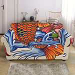 Japanese Koi Fish Tattoo Print Loveseat Slipcover