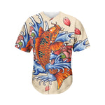 Japanese Koi Fish Tattoo Print Men's Baseball Jersey