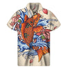 Japanese Koi Fish Tattoo Print Men's Short Sleeve Shirt