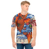 Japanese Koi Fish Tattoo Print Men's T-Shirt