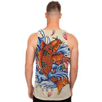 Japanese Koi Fish Tattoo Print Men's Tank Top