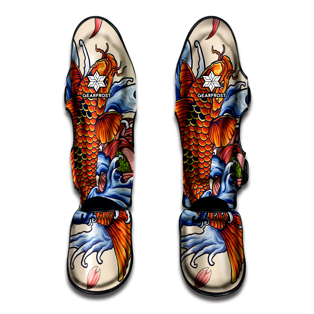 Japanese Koi Fish Tattoo Print Muay Thai Shin Guard