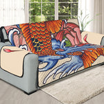 Japanese Koi Fish Tattoo Print Oversized Sofa Protector