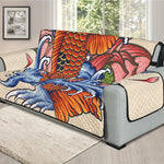 Japanese Koi Fish Tattoo Print Oversized Sofa Protector