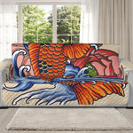 Japanese Koi Fish Tattoo Print Oversized Sofa Protector