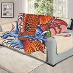 Japanese Koi Fish Tattoo Print Oversized Sofa Protector