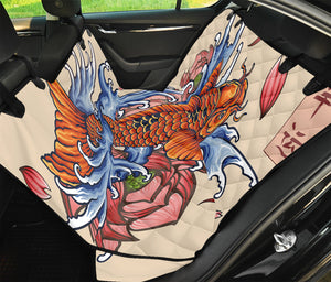 Japanese Koi Fish Tattoo Print Pet Car Back Seat Cover