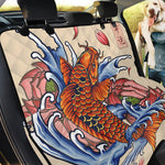 Japanese Koi Fish Tattoo Print Pet Car Back Seat Cover