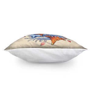 Japanese Koi Fish Tattoo Print Pillow Cover