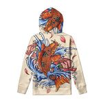 Japanese Koi Fish Tattoo Print Pullover Hoodie