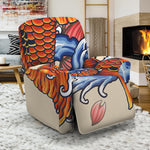 Japanese Koi Fish Tattoo Print Recliner Slipcover