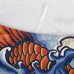 Japanese Koi Fish Tattoo Print Sofa Cover