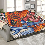 Japanese Koi Fish Tattoo Print Sofa Protector