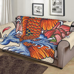 Japanese Koi Fish Tattoo Print Sofa Protector