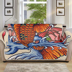 Japanese Koi Fish Tattoo Print Sofa Protector