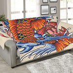 Japanese Koi Fish Tattoo Print Sofa Protector