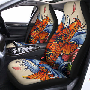 Japanese Koi Fish Tattoo Print Universal Fit Car Seat Covers