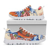 Japanese Koi Fish Tattoo Print White Sneakers