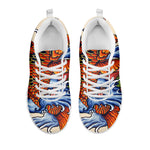 Japanese Koi Fish Tattoo Print White Sneakers