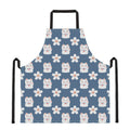 Japanese Lucky Cat And Sakura Print Apron