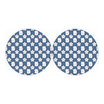 Japanese Lucky Cat And Sakura Print Car Coasters