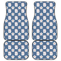 Japanese Lucky Cat And Sakura Print Front and Back Car Floor Mats