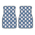 Japanese Lucky Cat And Sakura Print Front Car Floor Mats
