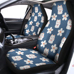 Japanese Lucky Cat And Sakura Print Universal Fit Car Seat Covers