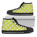 Japanese Lucky Cat Cartoon Print Black High Top Sneakers