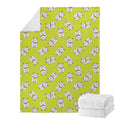 Japanese Lucky Cat Cartoon Print Blanket