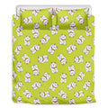 Japanese Lucky Cat Cartoon Print Duvet Cover Bedding Set