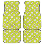 Japanese Lucky Cat Cartoon Print Front and Back Car Floor Mats