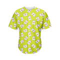 Japanese Lucky Cat Cartoon Print Men's Baseball Jersey