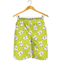 Japanese Lucky Cat Cartoon Print Men's Shorts