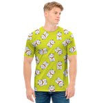 Japanese Lucky Cat Cartoon Print Men's T-Shirt