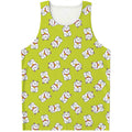 Japanese Lucky Cat Cartoon Print Men's Tank Top
