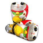 Japanese Lucky Cat Maneki Neko Print Boxing Gloves