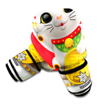 Japanese Lucky Cat Maneki Neko Print Boxing Gloves