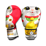 Japanese Lucky Cat Maneki Neko Print Boxing Gloves
