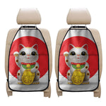 Japanese Lucky Cat Maneki Neko Print Car Seat Organizers