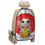 Japanese Lucky Cat Maneki Neko Print Car Seat Organizers