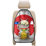 Japanese Lucky Cat Maneki Neko Print Car Seat Organizers