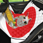 Japanese Lucky Cat Maneki Neko Print Pet Car Back Seat Cover
