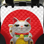 Japanese Lucky Cat Maneki Neko Print Pet Car Back Seat Cover