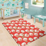 Japanese Lucky Cat Pattern Print Area Rug