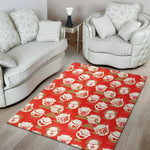 Japanese Lucky Cat Pattern Print Area Rug