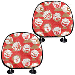 Japanese Lucky Cat Pattern Print Car Headrest Covers