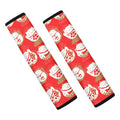 Japanese Lucky Cat Pattern Print Car Seat Belt Covers